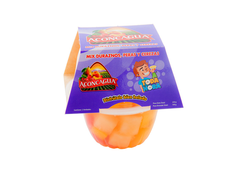 Cups mix durazno, pera, cereza